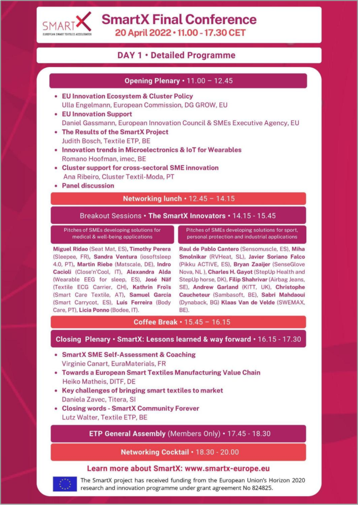SmartX Final Conference Programme